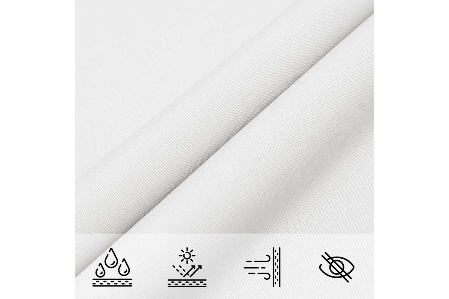 Vidaxl 135252 Sunshade Sail Oxford Fabric Square 6x6 M White-6