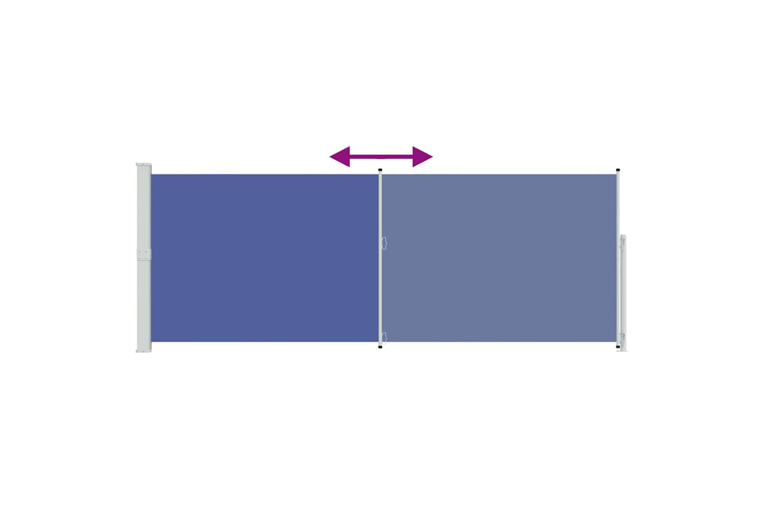 vidaXL 313409 Patio Retractable Side Awning 180x500cm Blue-6