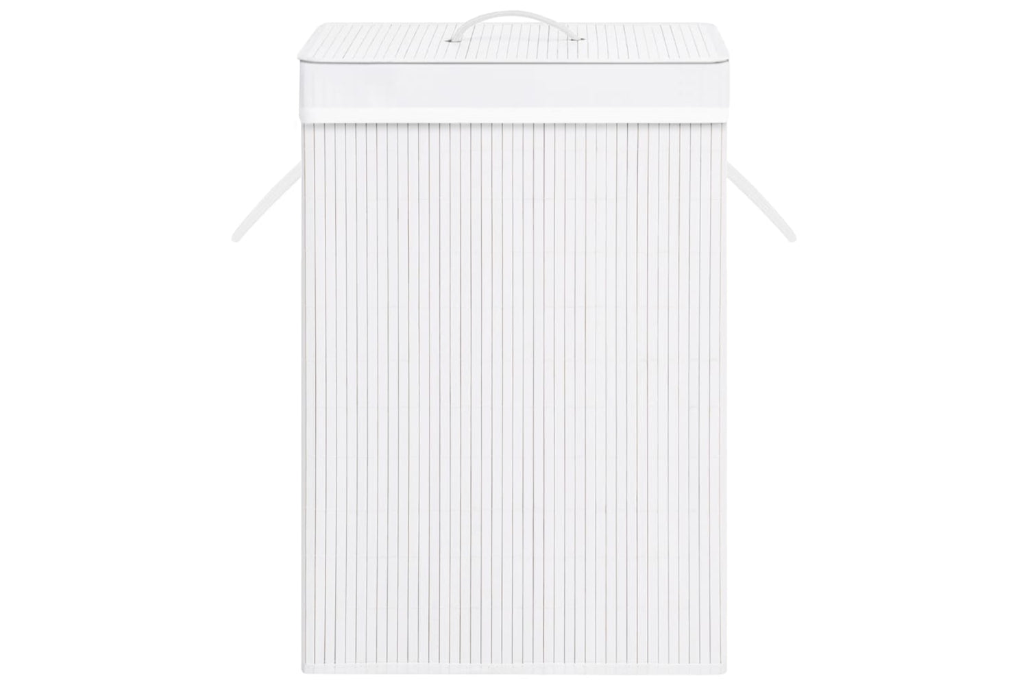Vidaxl 320751 Bamboo Laundry Basket White-4