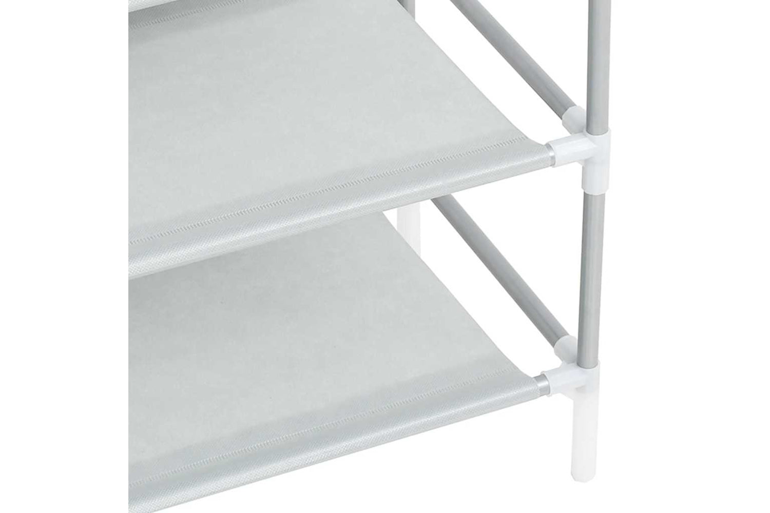 Vidaxl 330043 Shoe Rack With 8 Shelves Metal And Non-woven Fabric Silver-6