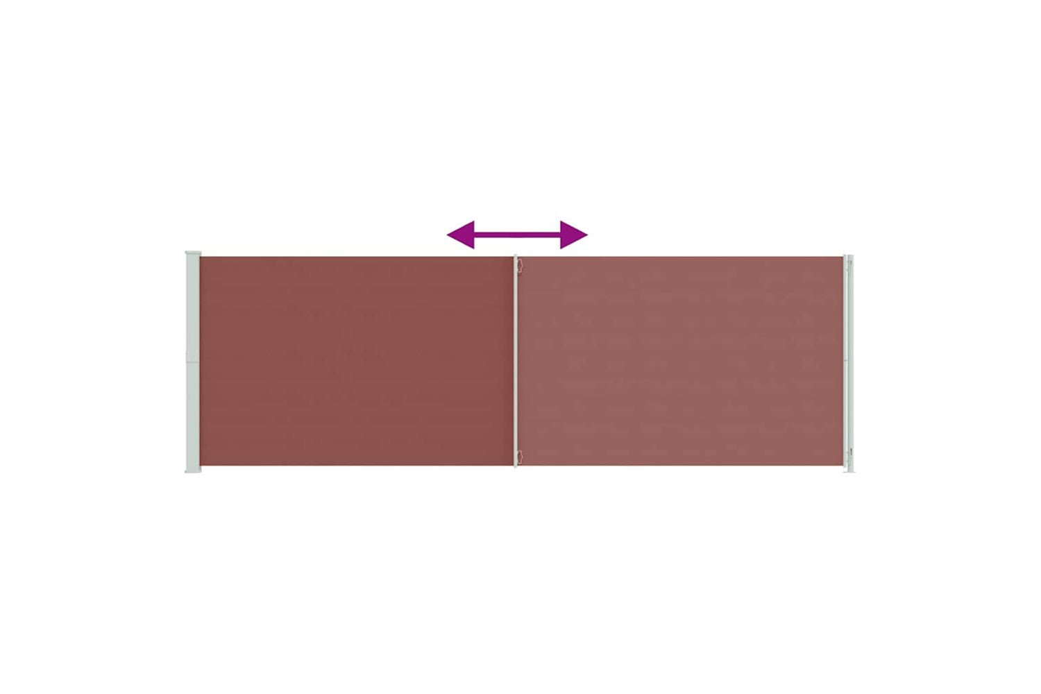 vidaXL 317975 Patio Retractable Side Awning 200x600cm Brown-6