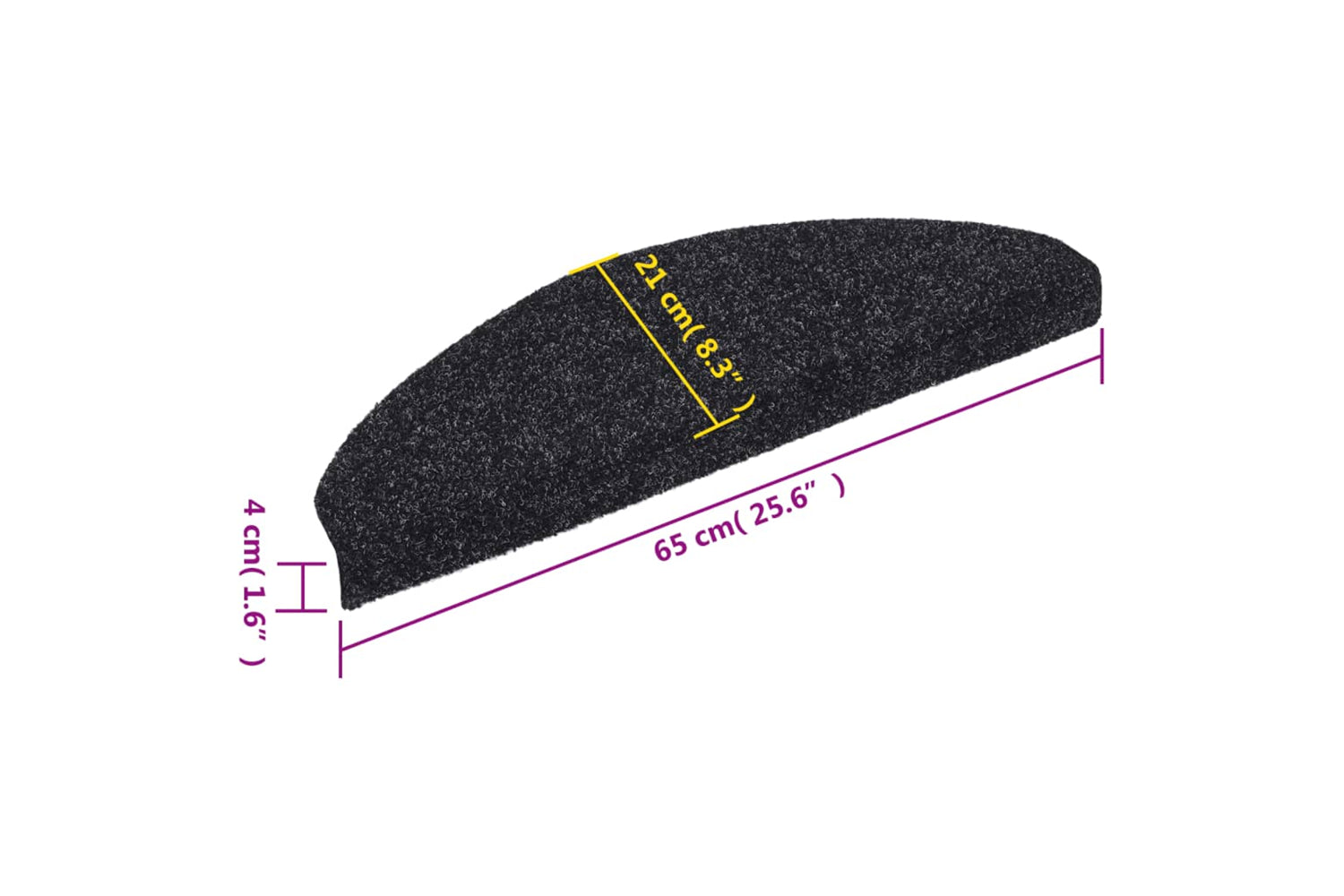 vidaXL 149702 Self-adhesive Stair Mats 5 Pcs Black 65x21x4cm Needle Punch-7