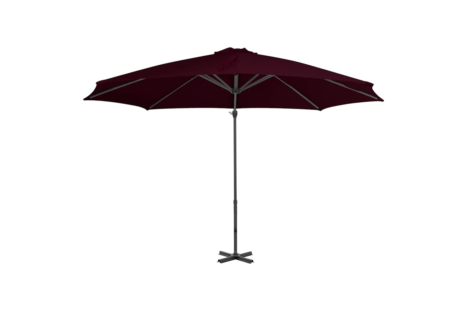vidaXL 312306 Cantilever Umbrella With Aluminium Pole Red 300cm-2