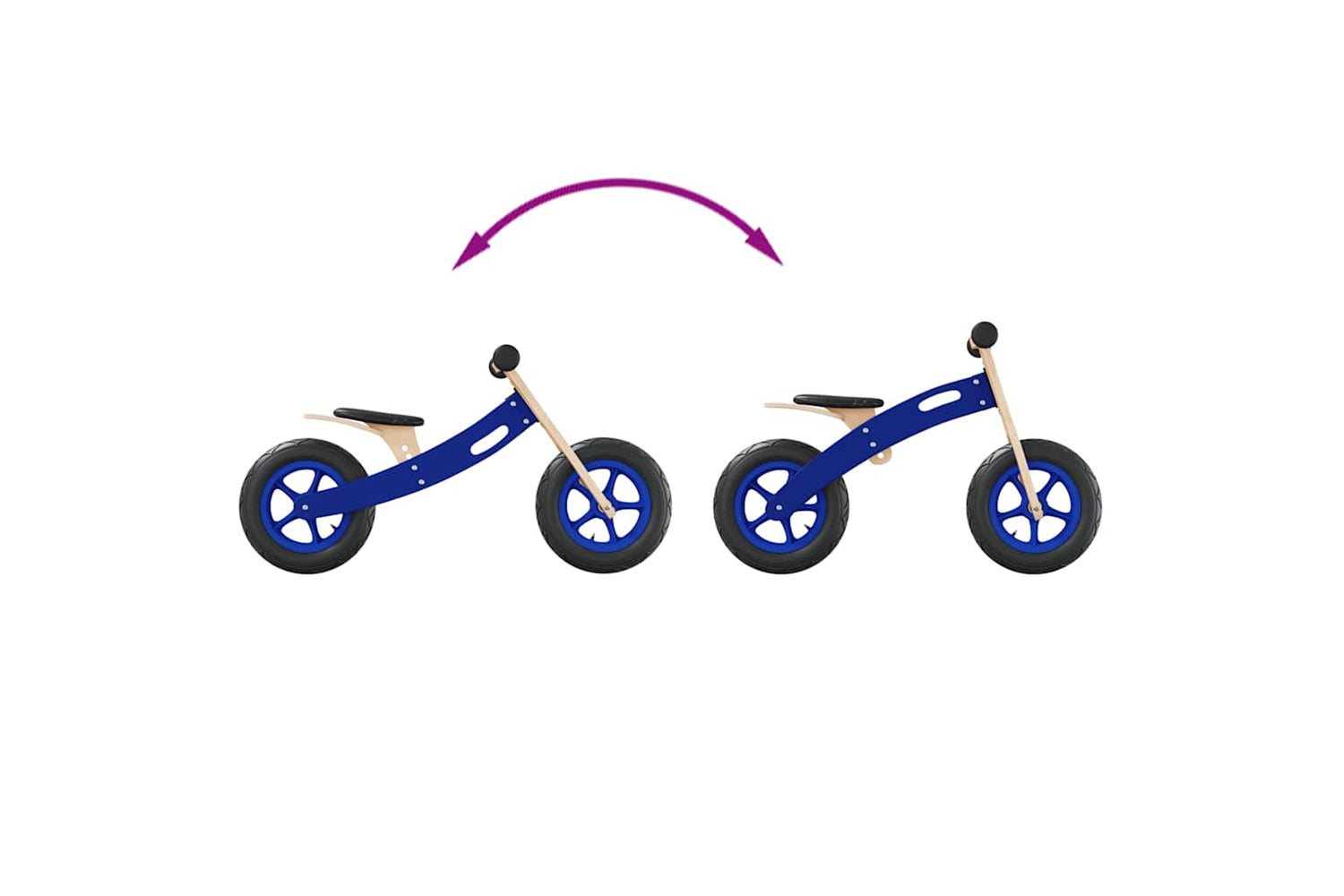 Vidaxl Balance Bike For Children With Air Tyres Blue-8