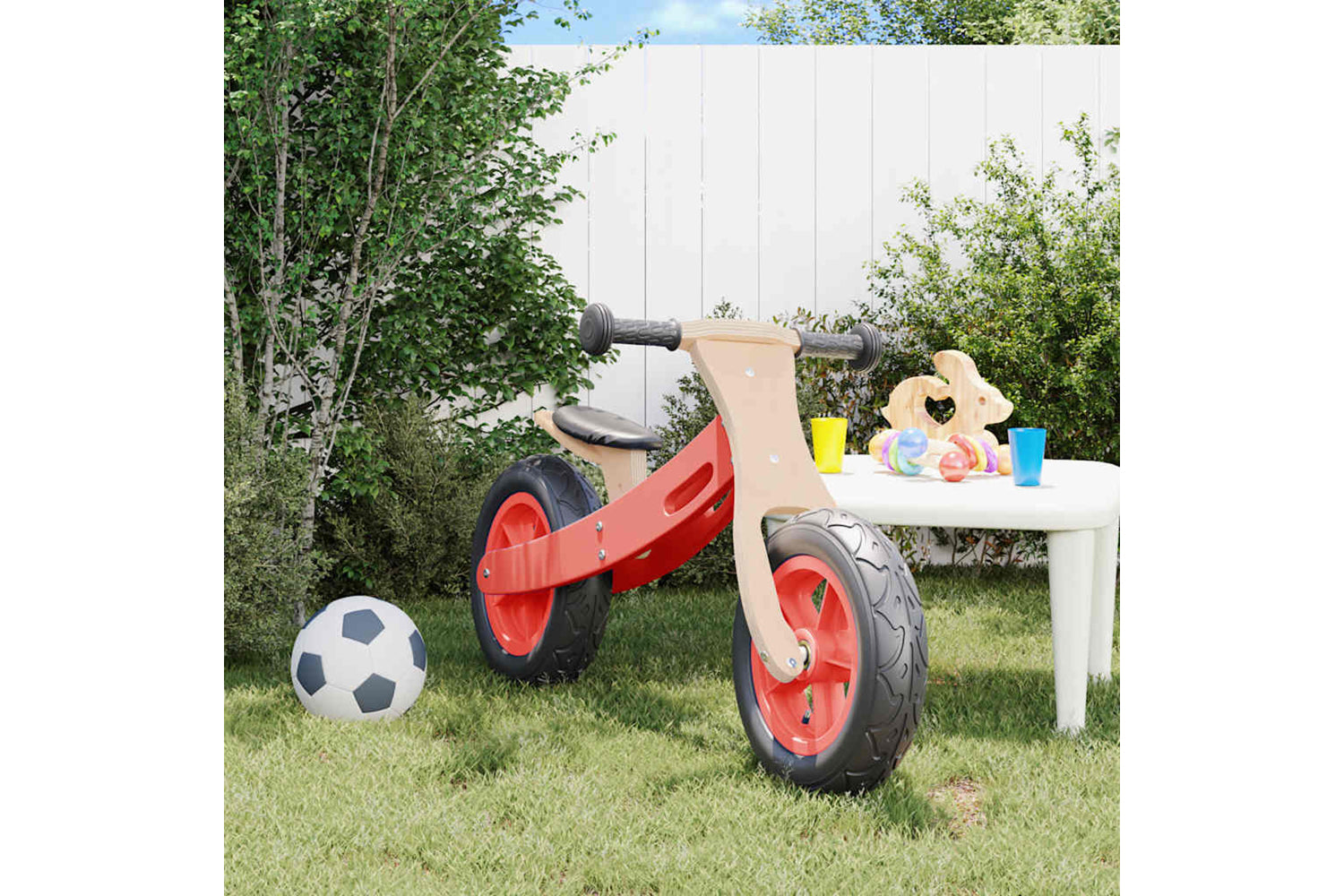 Vidaxl Balance Bike For Children With Air Tyres Red-2