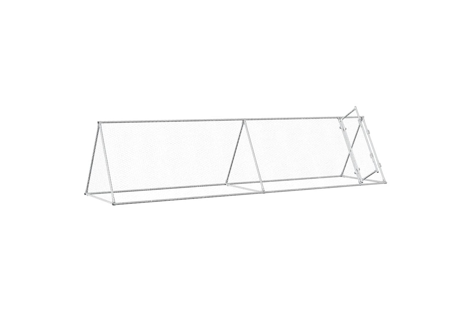 Vidaxl Chicken Cage Silver 400x105x91 Cm Galvanised Steel-2