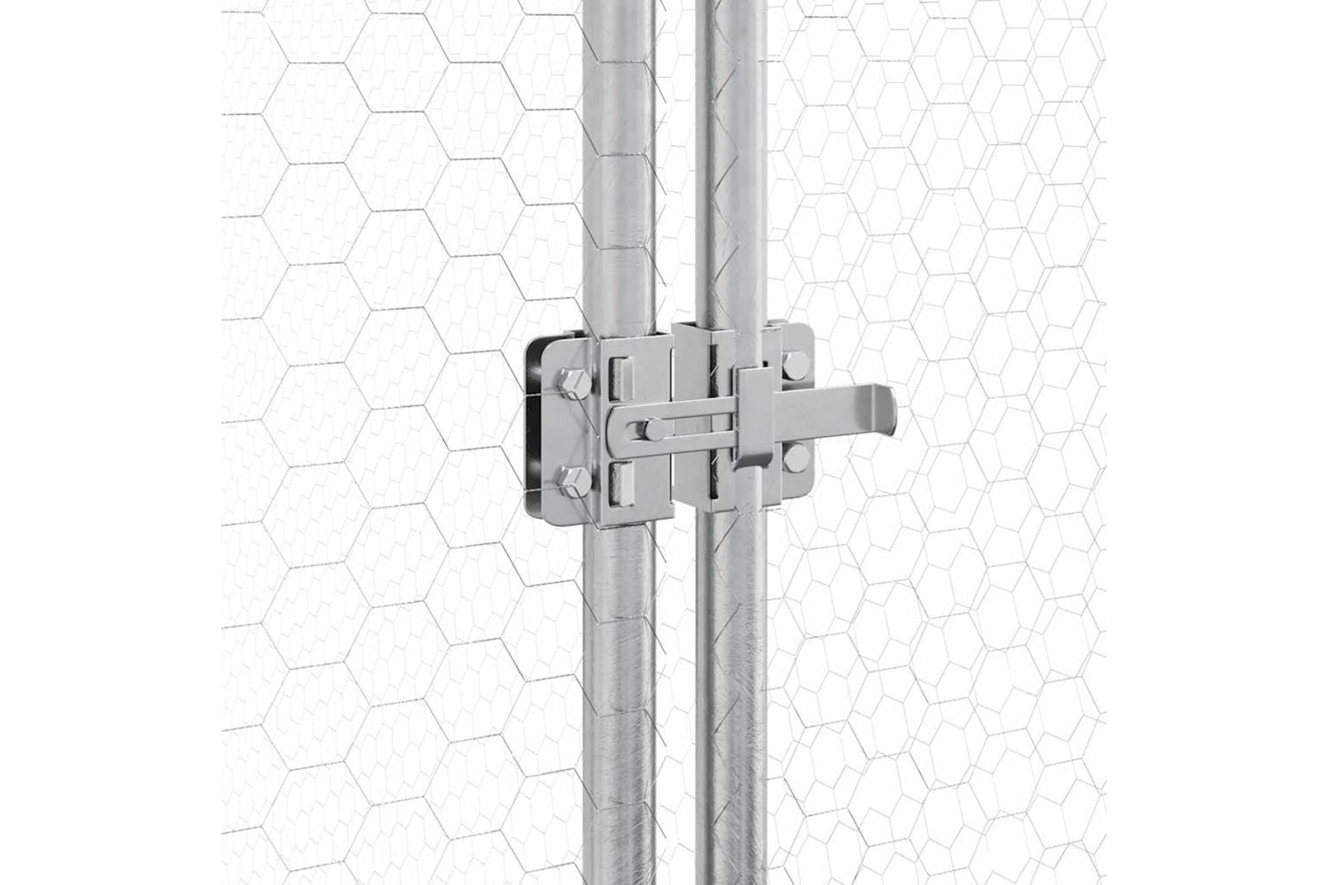 Vidaxl Chicken Cage Silver 200x105x182 Cm Galvanised Steel-8