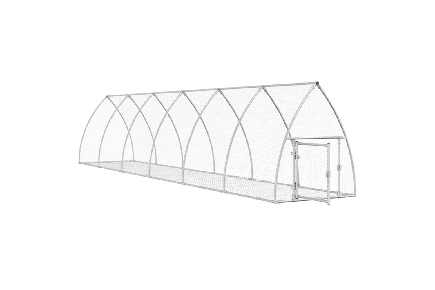 vidaXL 3281529 Rabbit Cage Silver 600x105x120cm Galvanised Steel-2