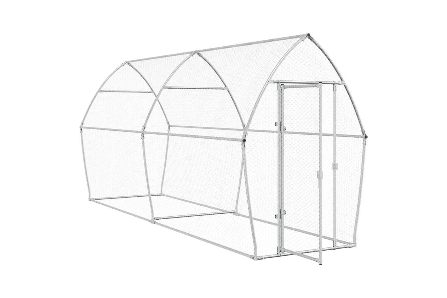 Vidaxl Chicken Cage Silver 400x105x182 Cm Galvanised Steel-2