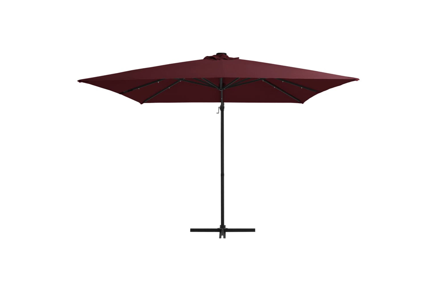 Vidaxl 312310 Cantilever Umbrella With Led Lights Bordeaux Red 250x250 Cm-2