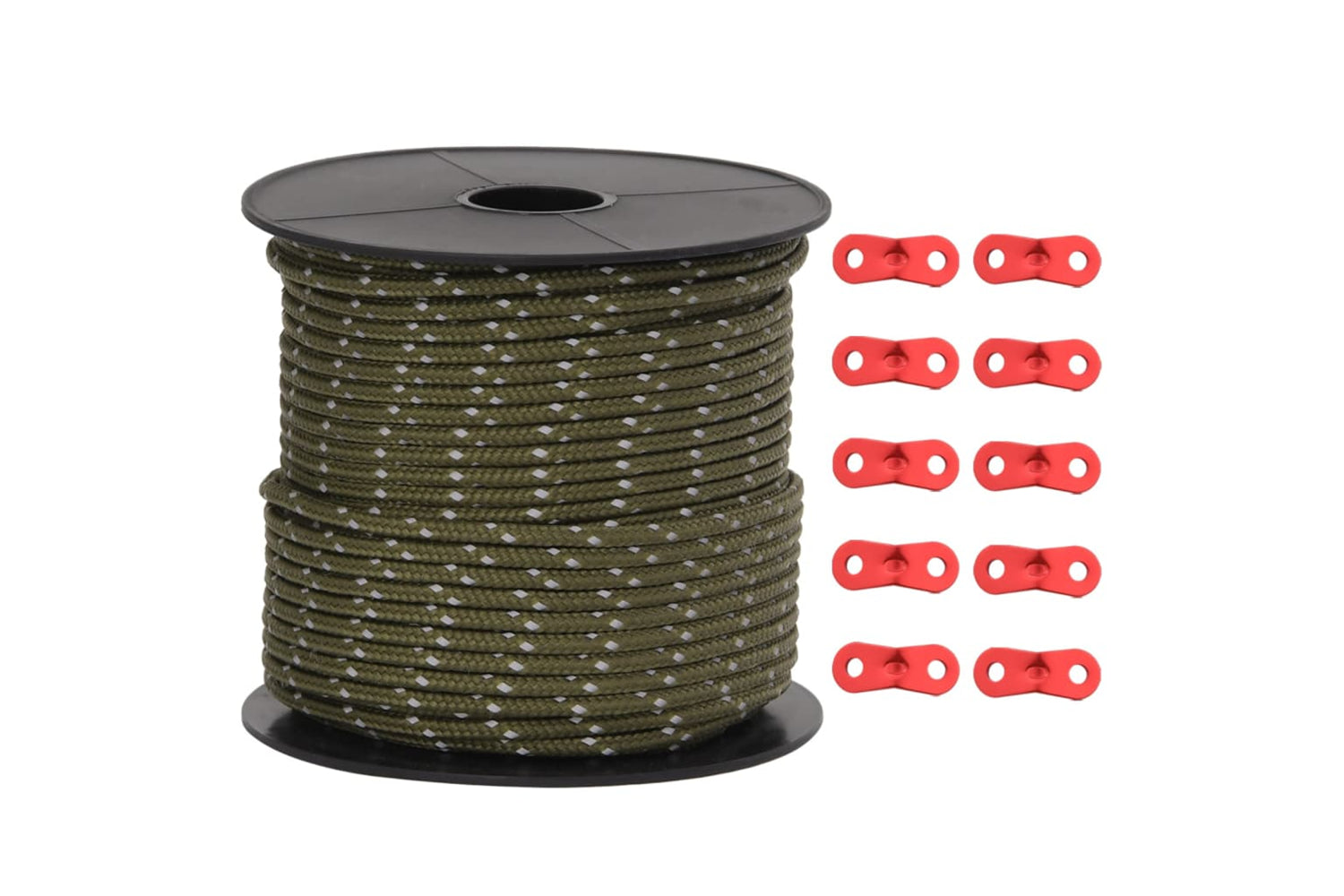 vidaXL 4008123 Tent Guy Rope With Reflective Strips And Spanners 50 M 4mm-2