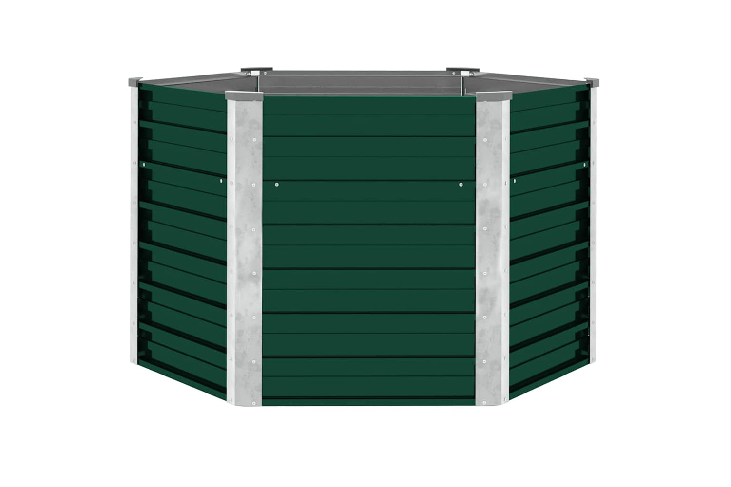 Vidaxl Garden Raised Bed Galvanised Steel 129x129x77 Cm Green-2