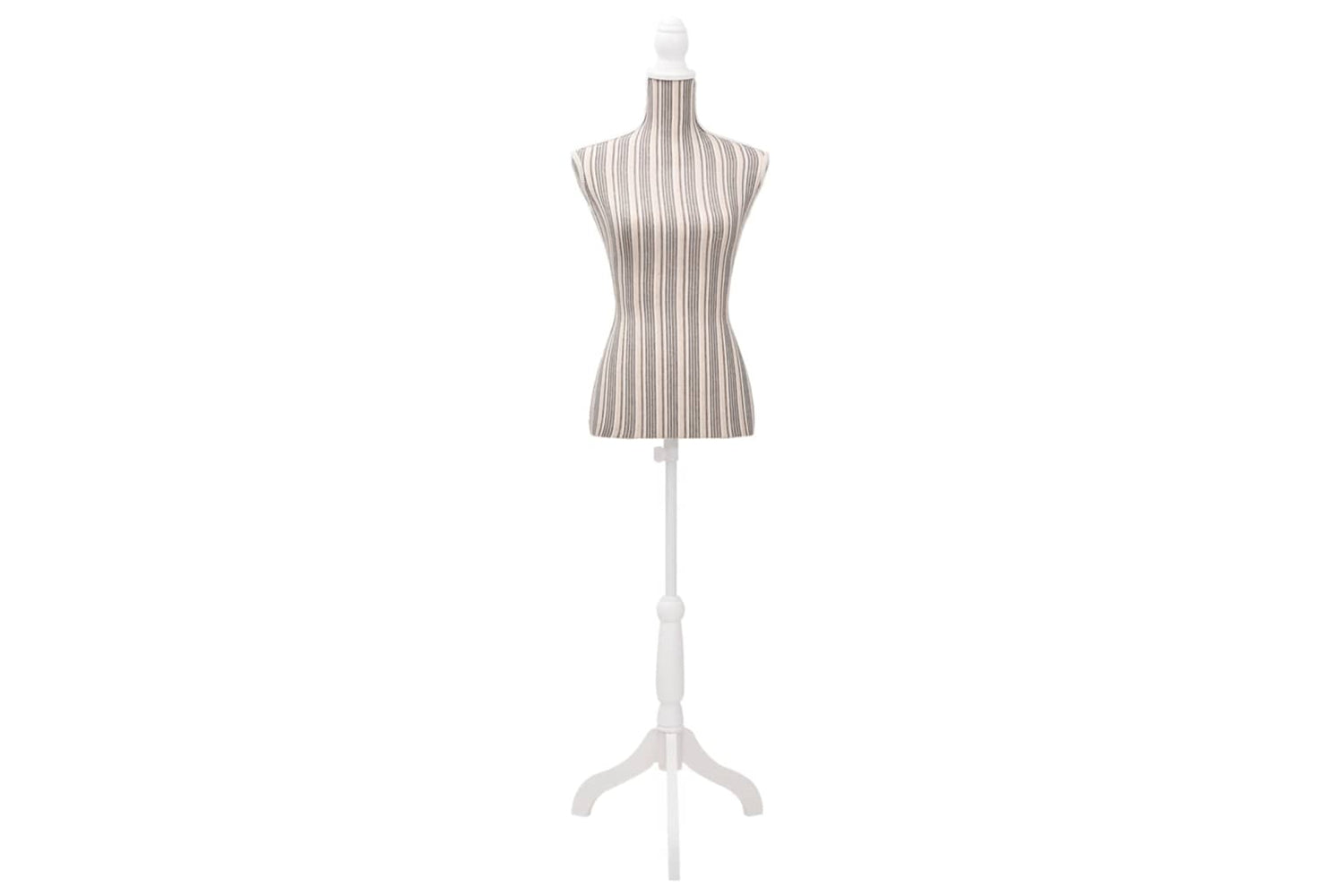 Vidaxl 30031 Ladies Bust Display Mannequin Linen With Stripes-2
