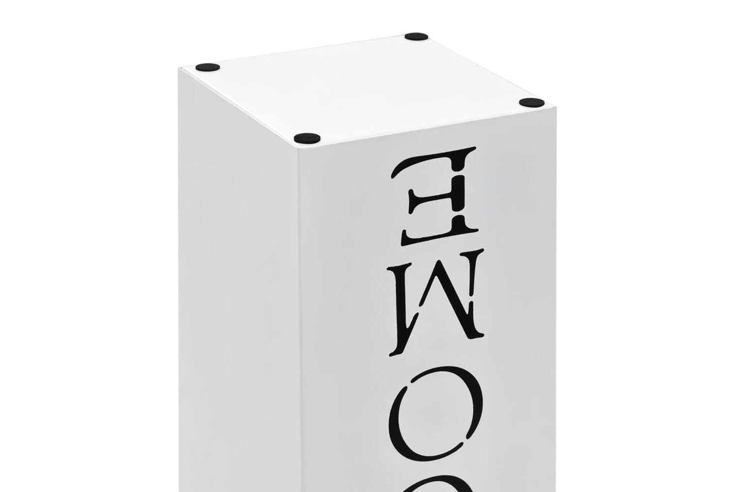 Vidaxl 246797 Umbrella Stand Welcome Steel White-5