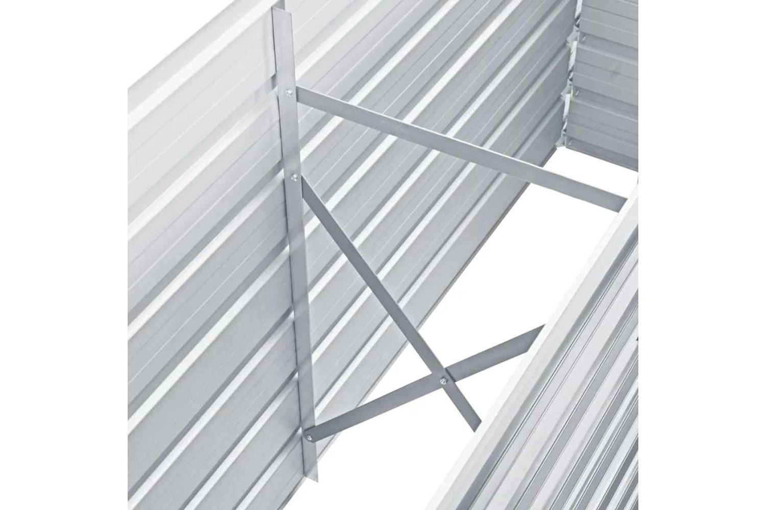 vidaXL 44848 Garden Raised Bed Galvanised Steel 160x40x77cm Grey-4