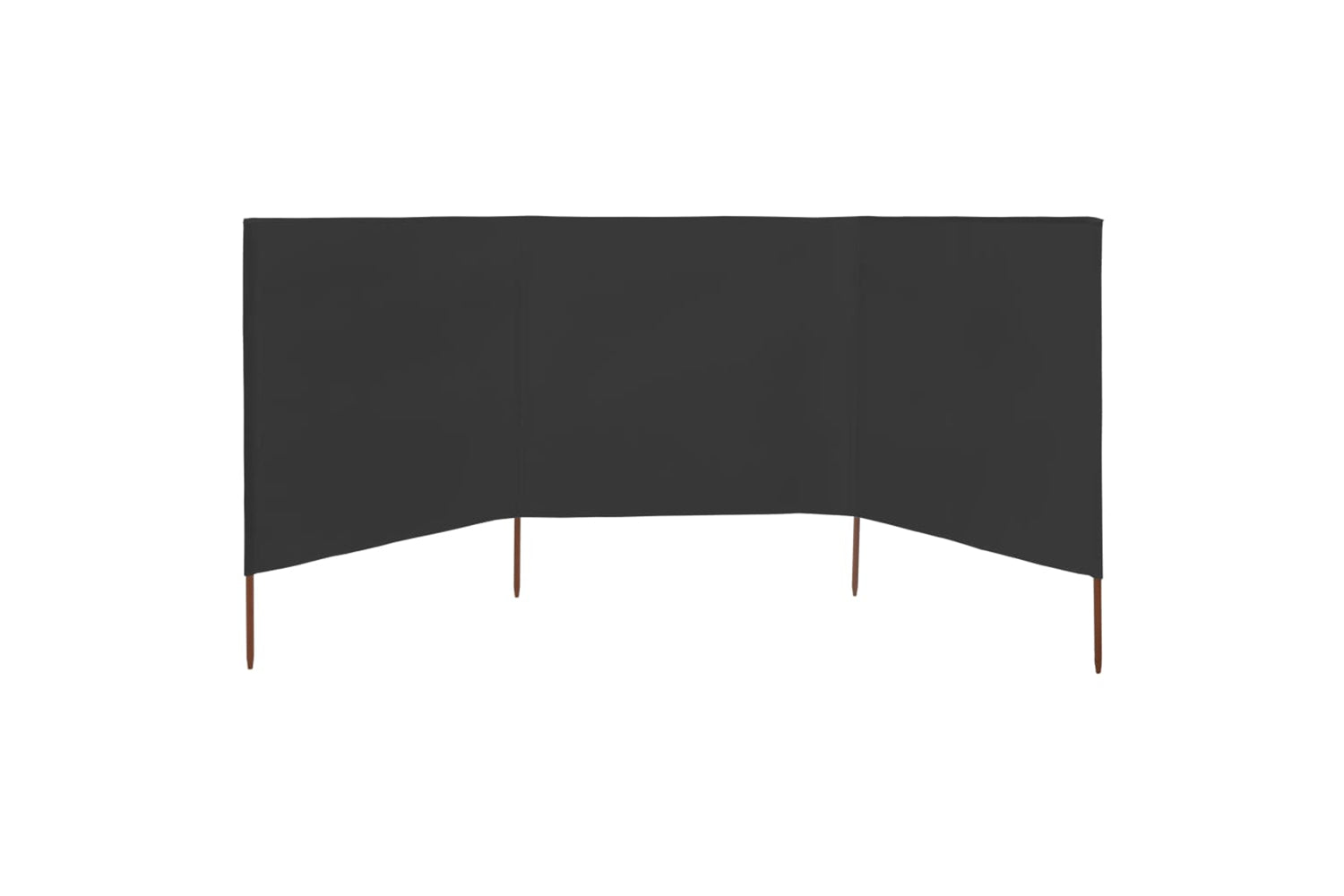 vidaXL 44541 3-panel Wind Screen Fabric 400x120cm Anthracite-2
