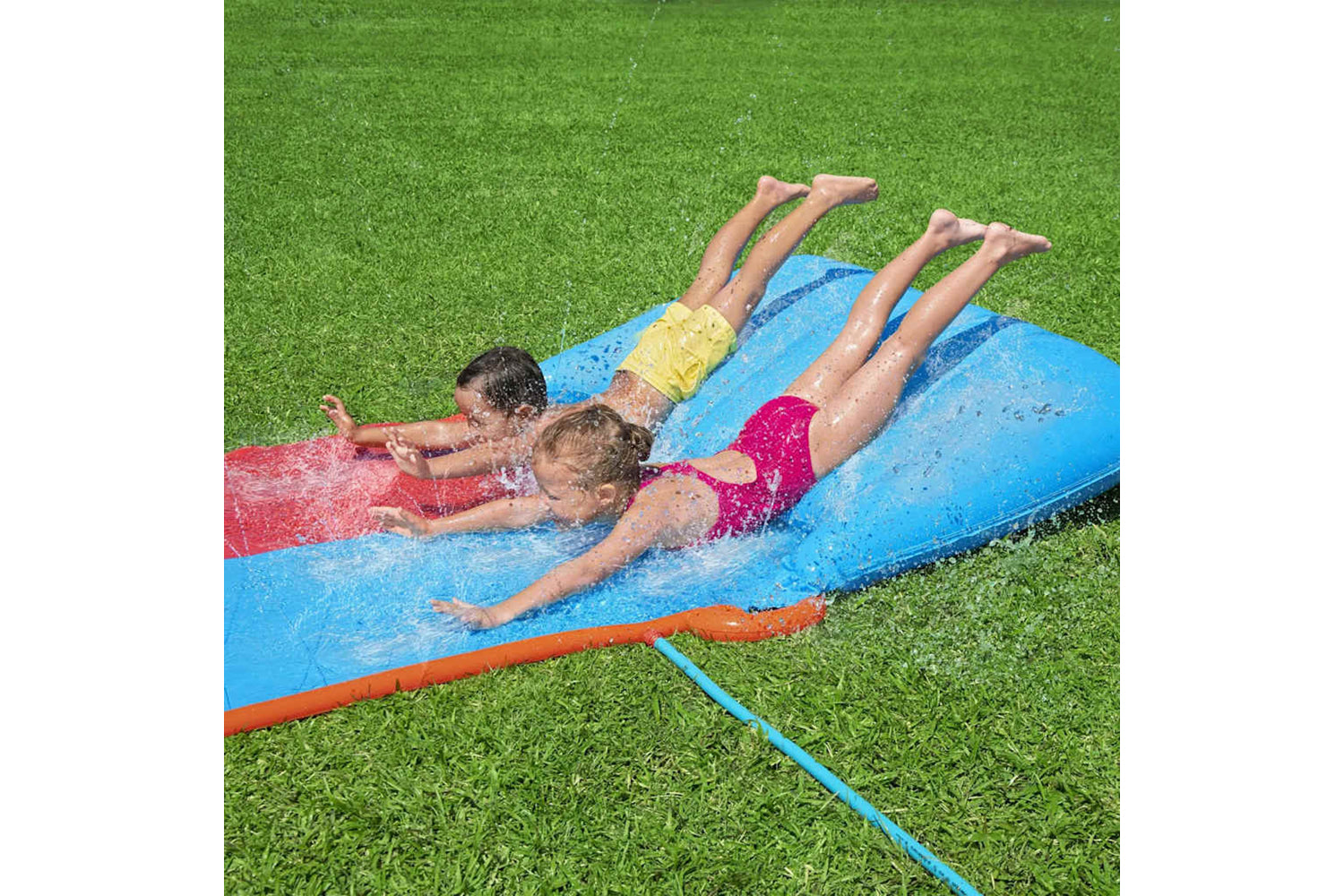 Bestway 93320 H2ogo Water Slide Tsunami Splash Ramp Double Slide-4