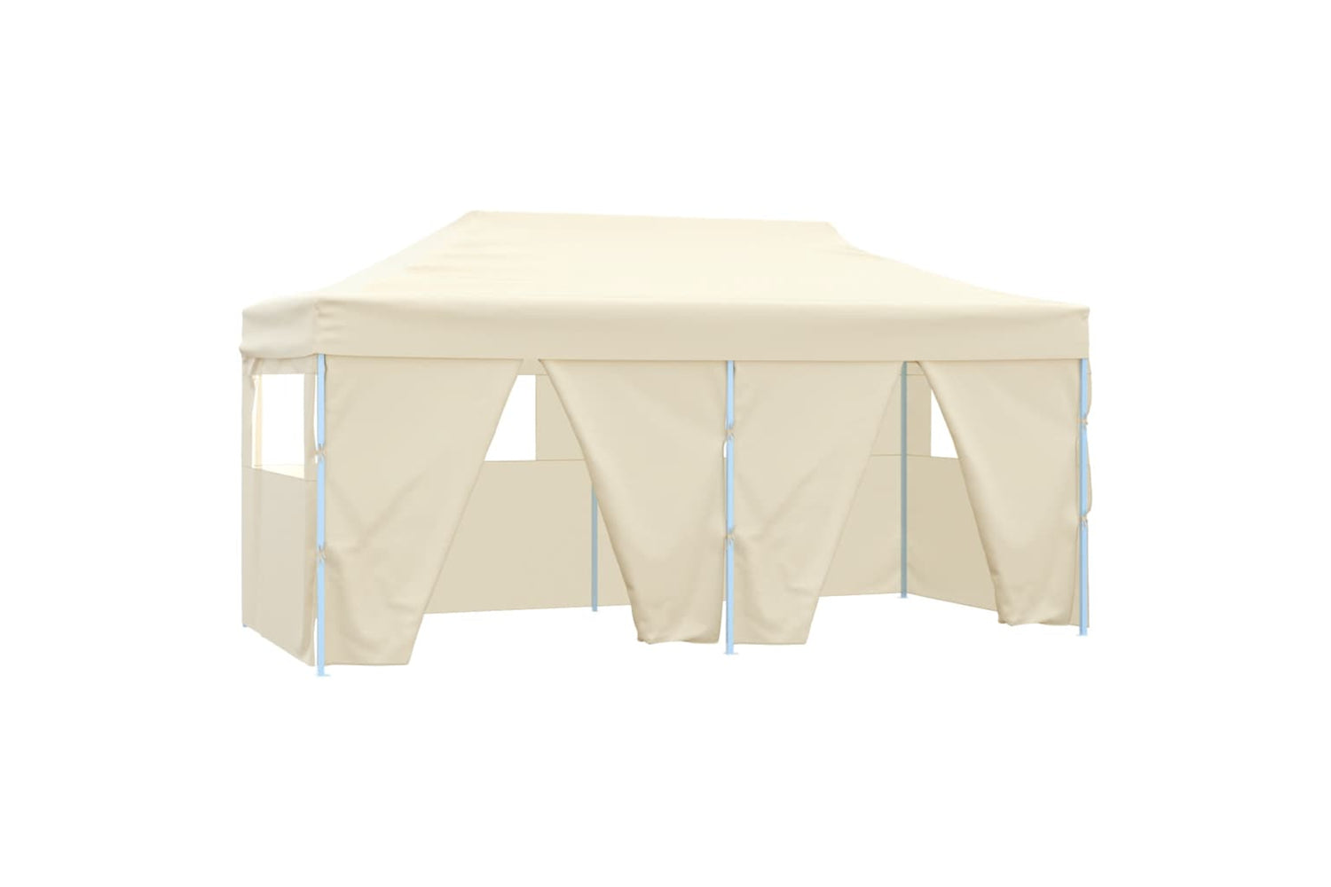 Vidaxl Professional Folding Party Tent With 4 Sidewalls 3x6 M Steel Cream-2