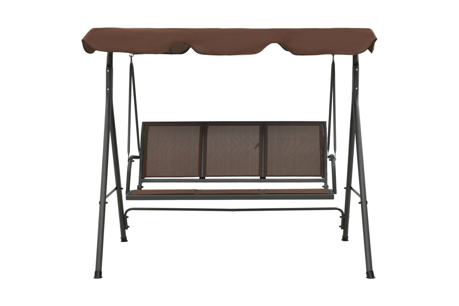 Vidaxl 41422 Garden Swing Bench With Canopy Coffee-2