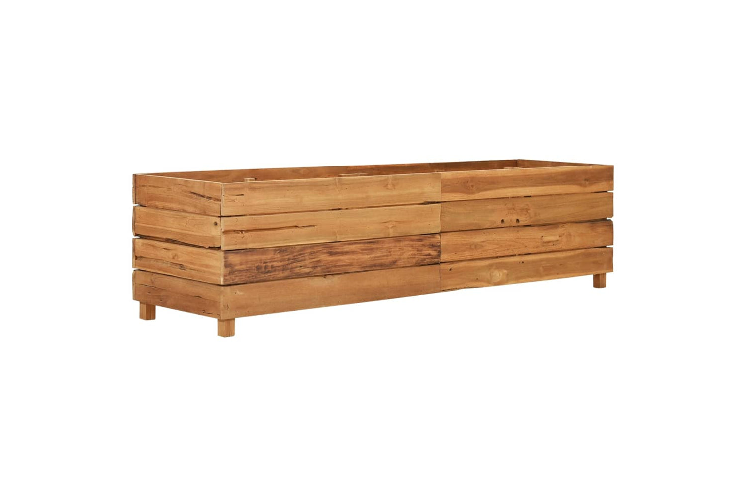 vidaXL Raised Bed 150x40x38cm Recycled Teak Wood And Steel-2