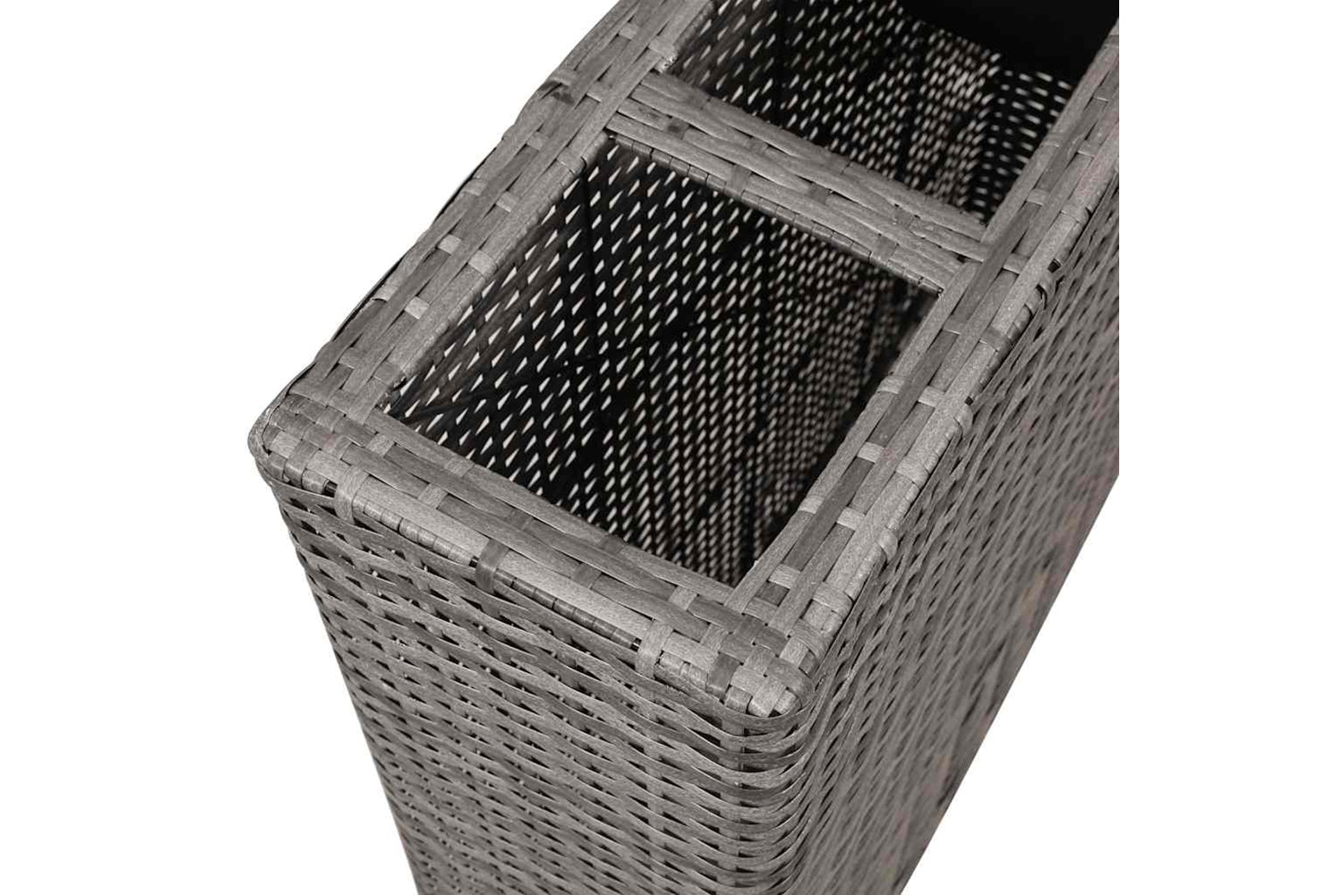 Vidaxl 279080 Garden Raised Bed With 4 Pots 2 Pcs Poly Rattan Grey(2x45426)-6