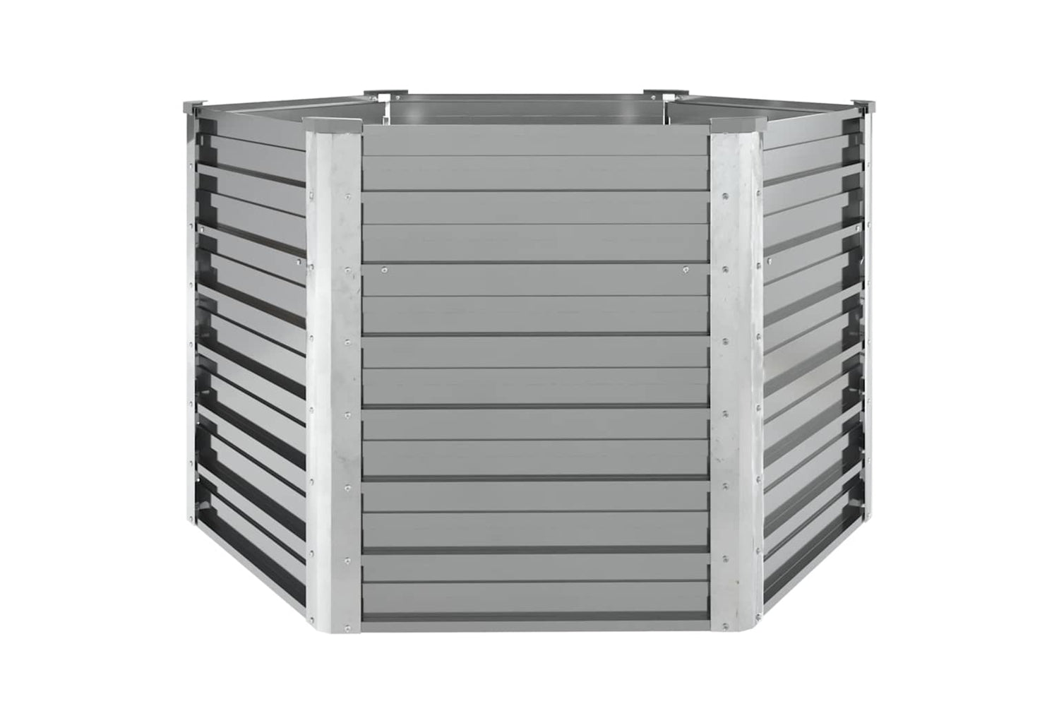 Vidaxl Garden Raised Bed Galvanised Steel 129x129x77 Cm Grey-2
