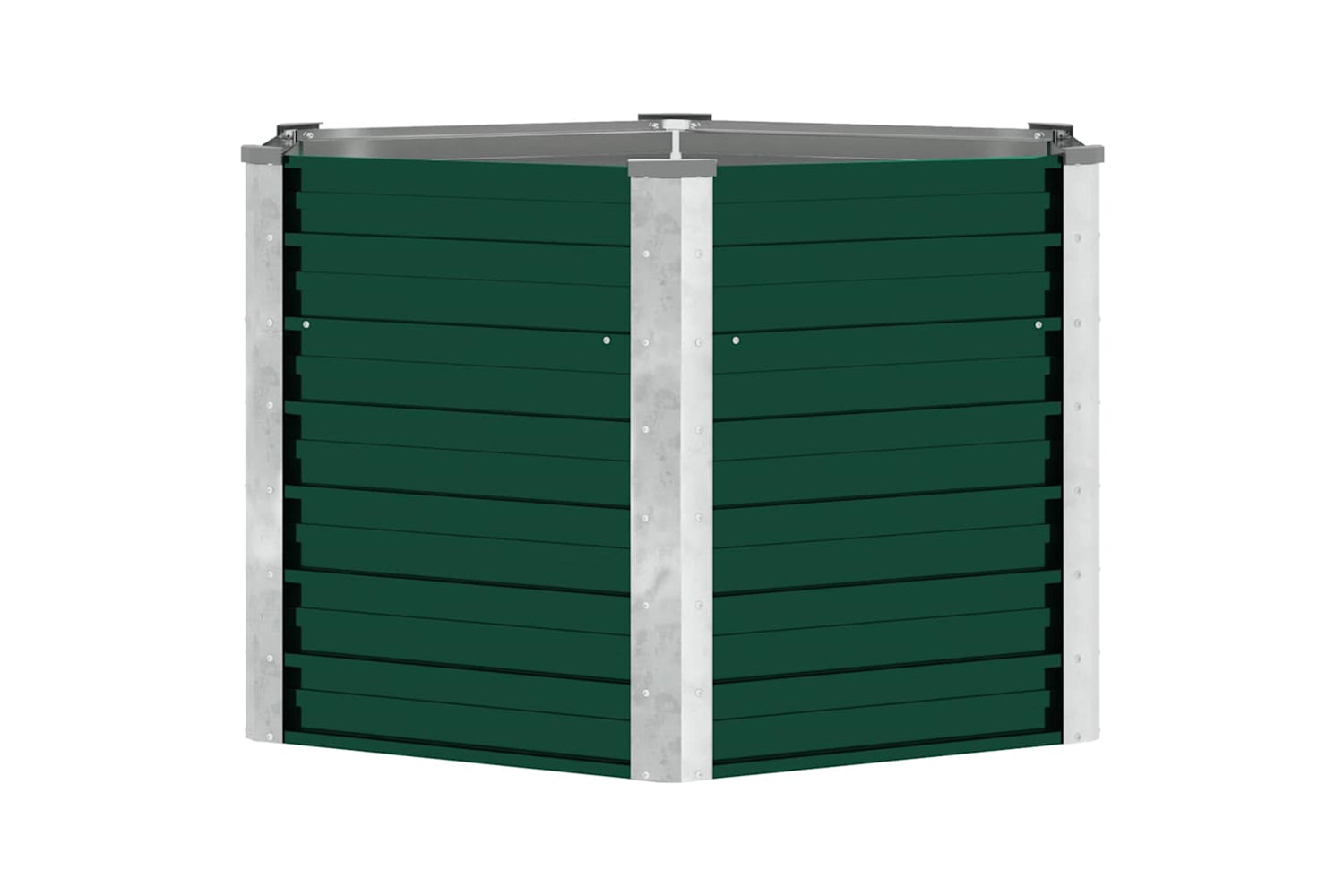 Vidaxl Garden Raised Bed Galvanised Steel 129x129x77 Cm Green-4