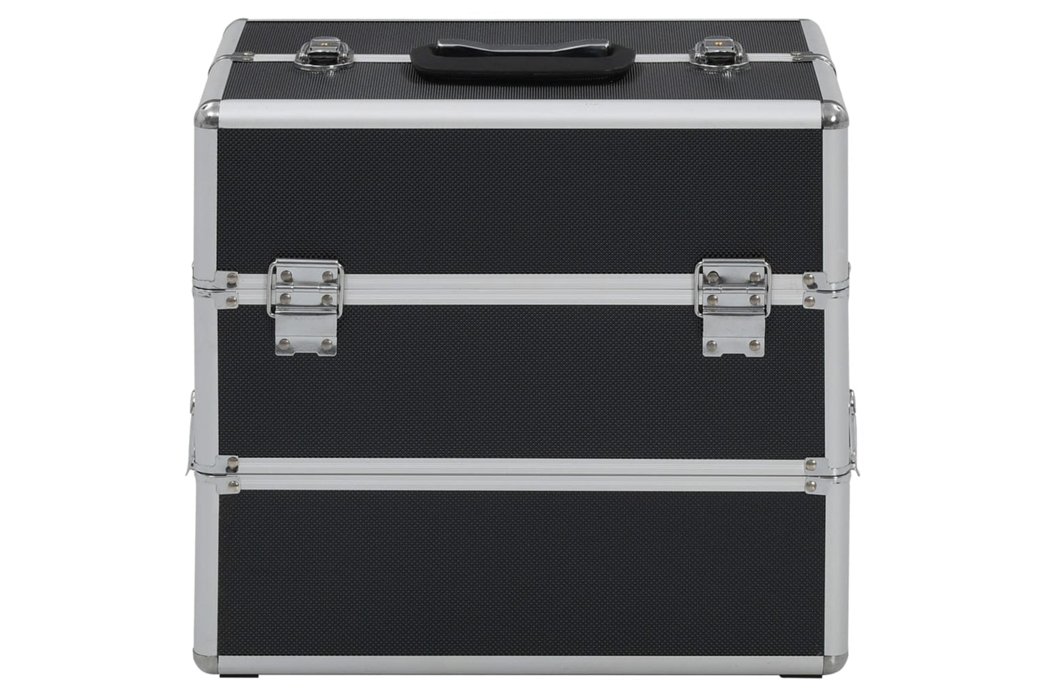 vidaXL 91837 Make-up Case 37x24x35cm Black Aluminium-2