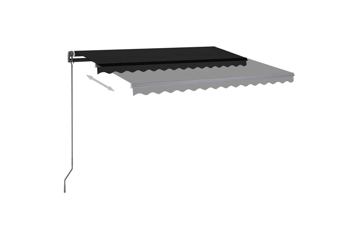 Vidaxl Manual Retractable Awning With Led 3.5x2.5 M Anthracite-3