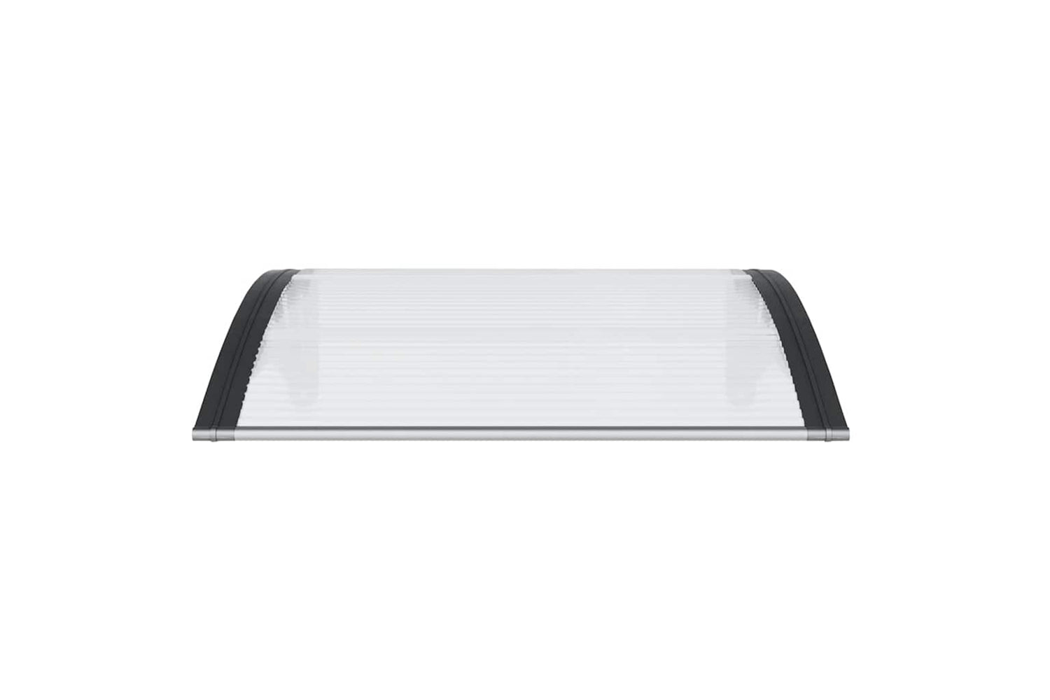 vidaXL 153585 Door Canopy Black And Transparent 80x80cm Polycarbonate-3