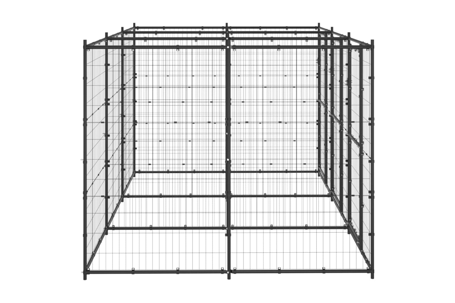Vidaxl 3082261 Outdoor Dog Kennel Steel 7.26 M2-3