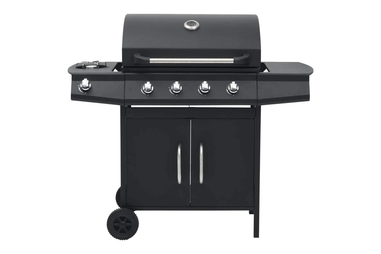 Vidaxl 310105 Gas Barbecue Grill 4+1 Cooking Zone Black Steel-3