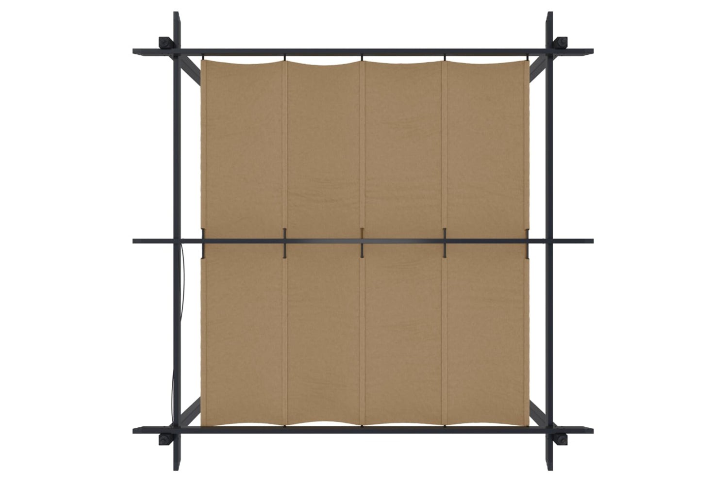 Vidaxl 318536 Garden Gazebo With Retractable Roof 3x3 M Taupe-6