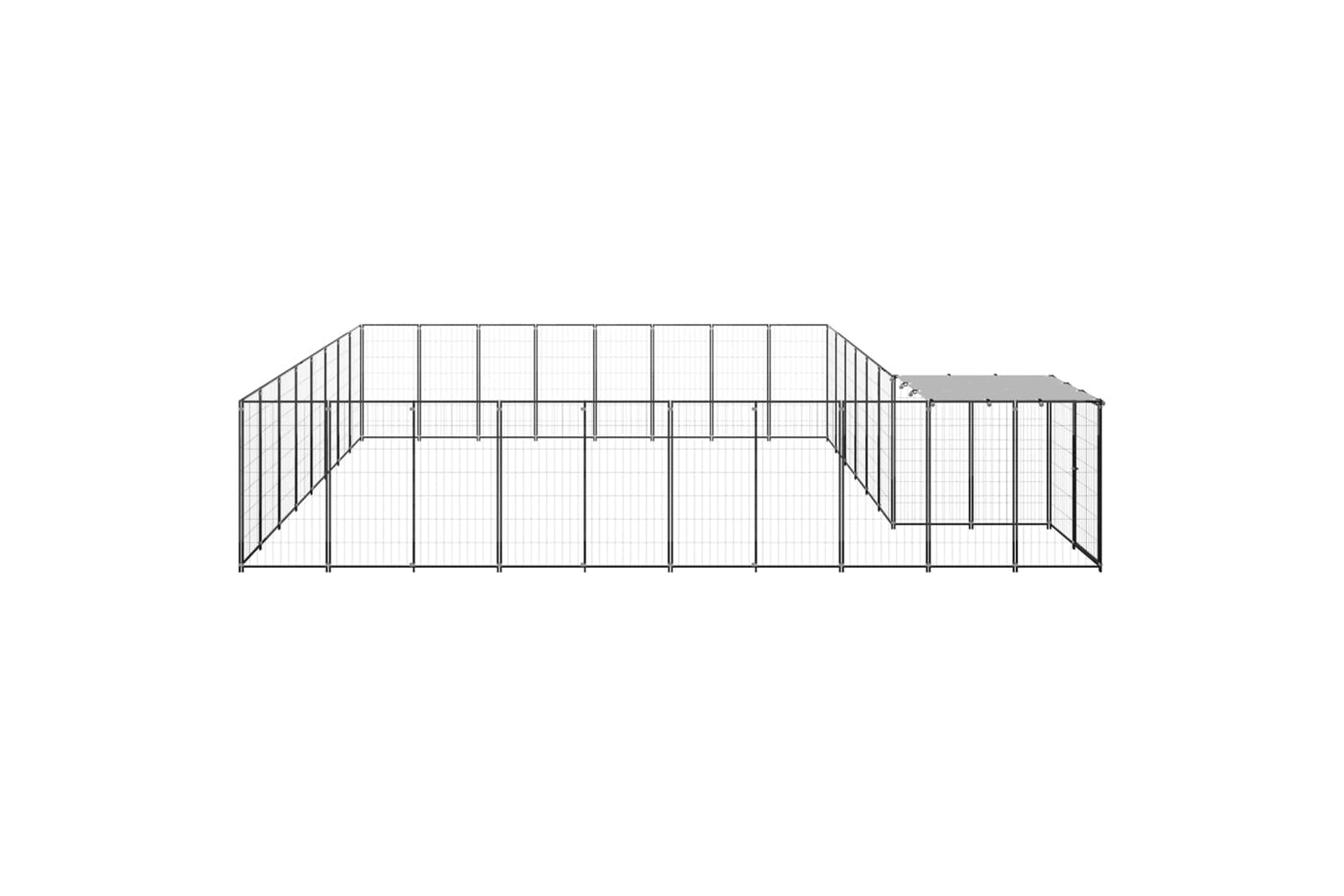 Vidaxl 3082234 Dog Kennel Silver 20.57 M2 Steel-3