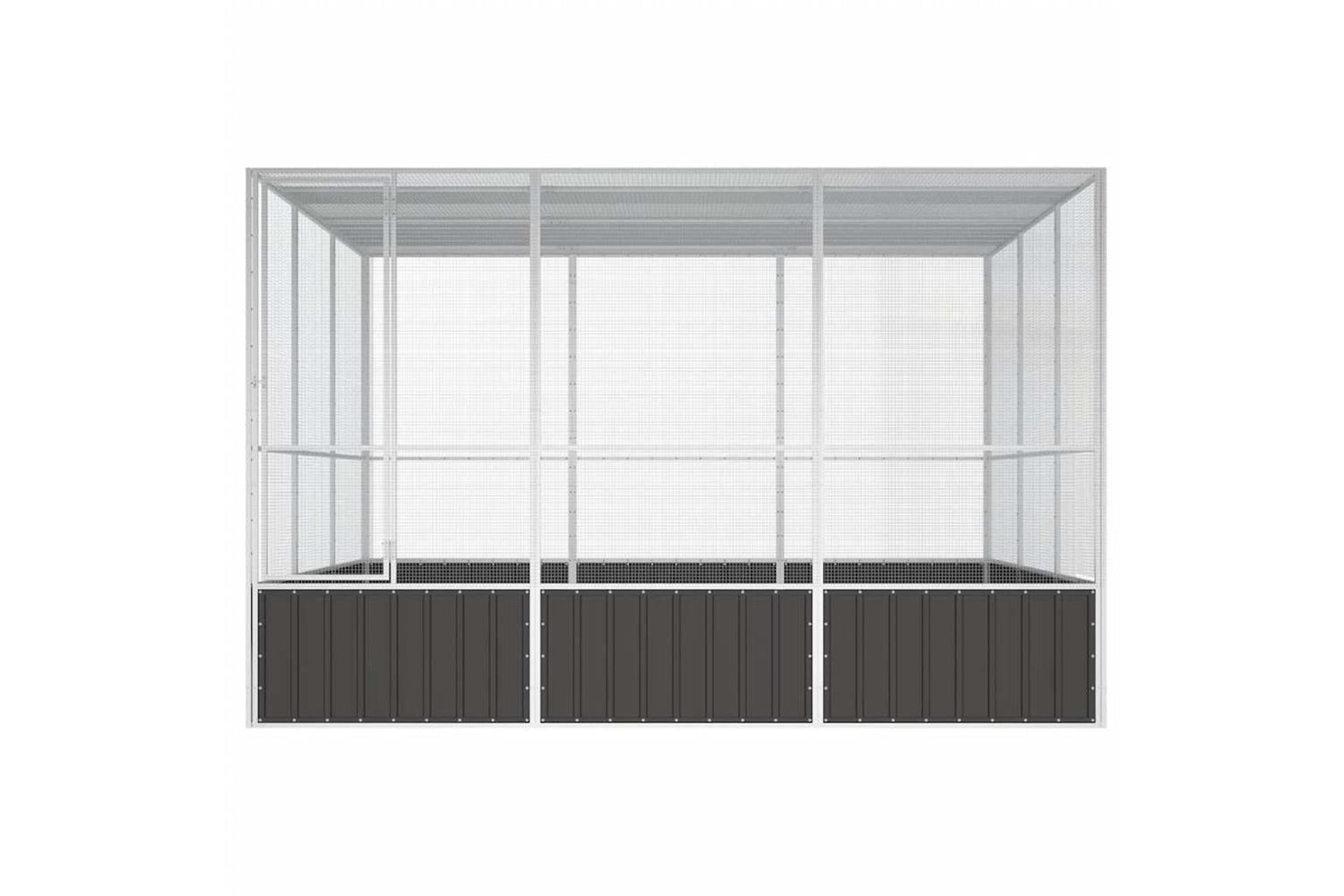 Vidaxl Bird Cage Anthracite 302.5x324.5x211.5 Cm Galvanised Steel-3