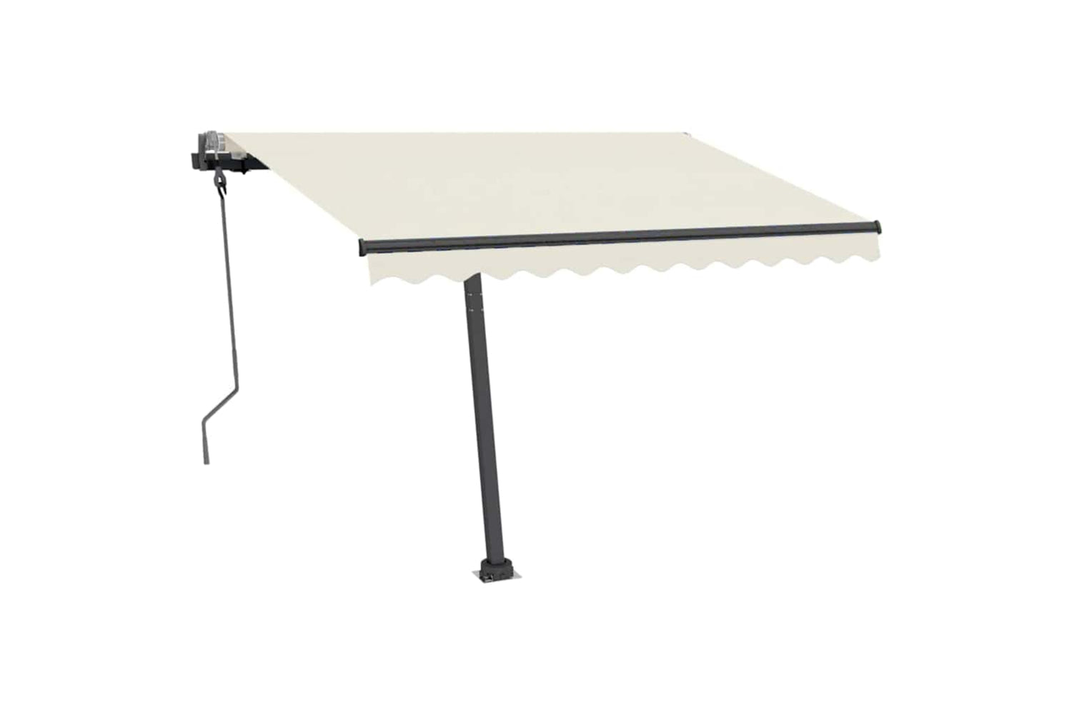 Vidaxl Manual Retractable Awning With Led 300x250 Cm Cream-4