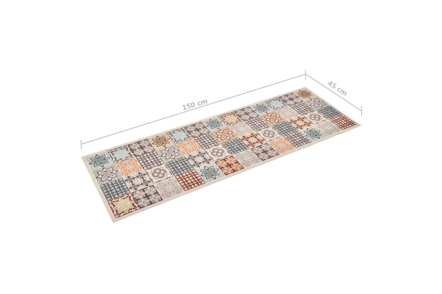 vidaXL 315982 Kitchen Carpet Washable Mosaic Colour 45x150cm-5