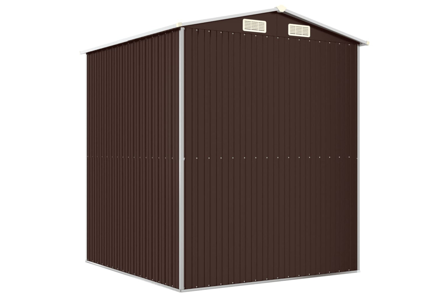 vidaXL 3147460 Garden Shed Dark Brown 192x191x223cm Galvanised Steel-5