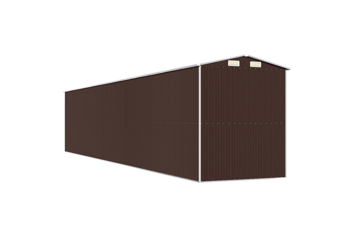 vidaXL 3147470 Garden Shed Dark Brown 192x1021x223cm Galvanised Steel-5