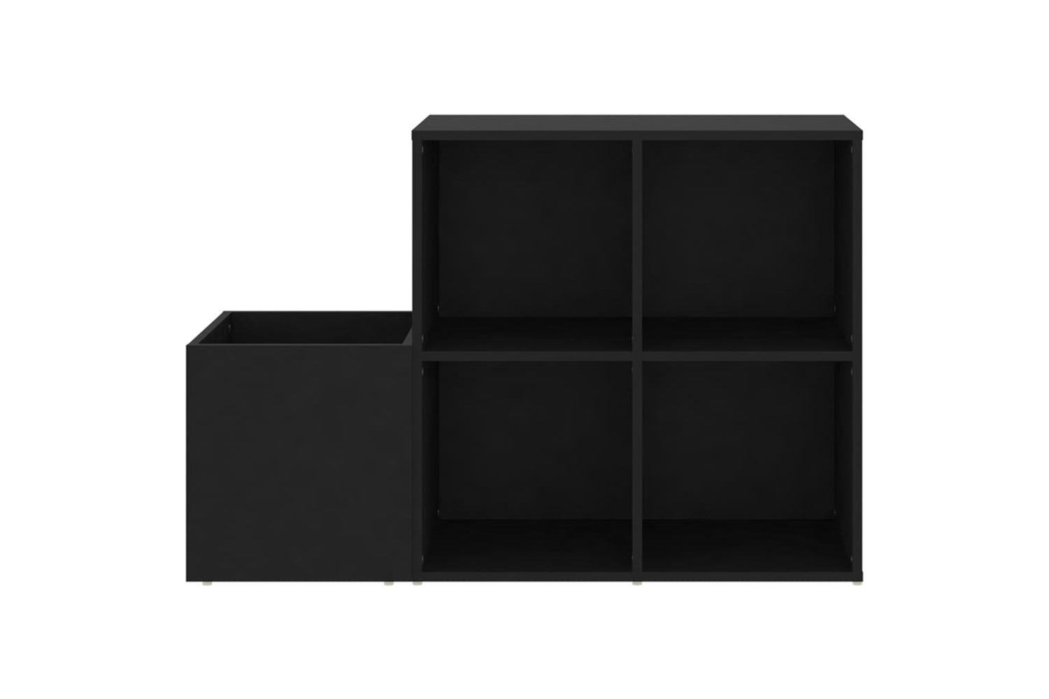 vidaXL 808252 Hall Shoe Cabinet Black 105x35.5x70cm Engineered Wood-4