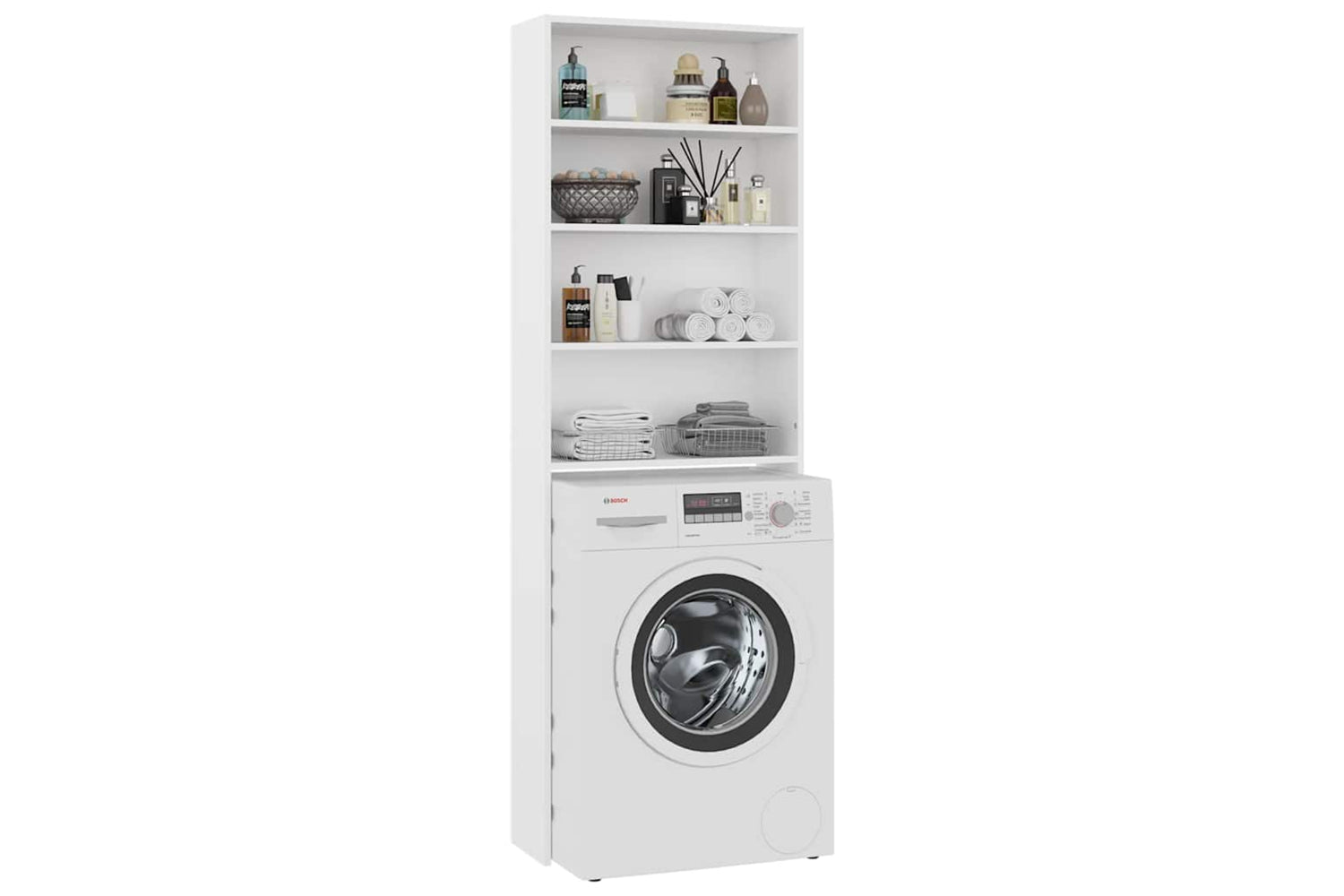 vidaXL 808404 Washing Machine Cabinet White 64x24x190cm-4