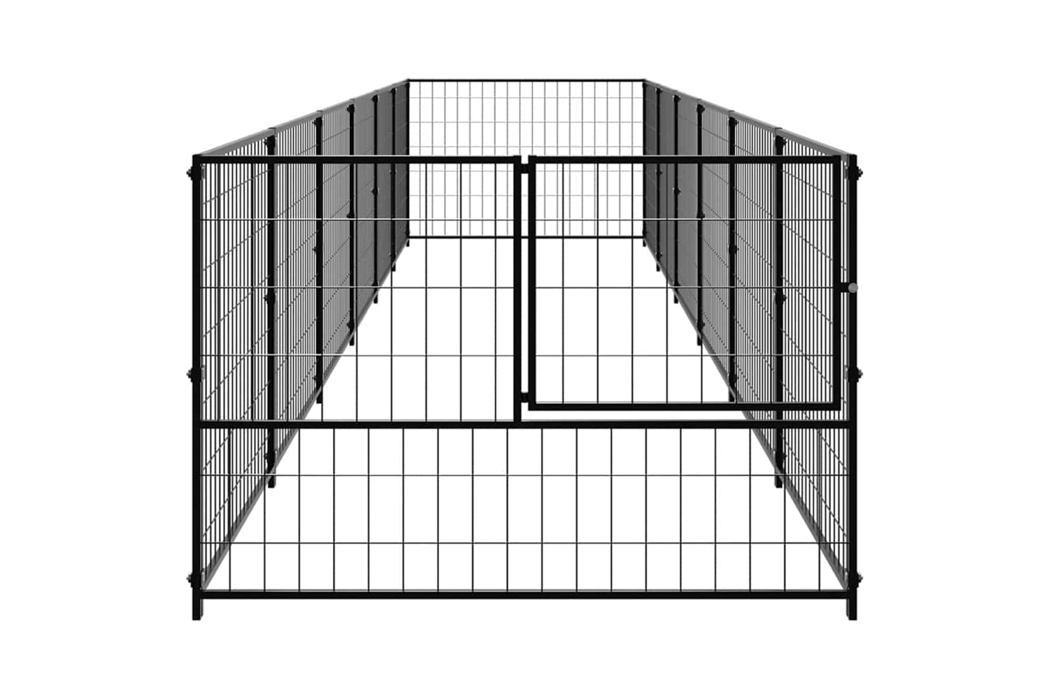 Vidaxl 3082096 Dog Kennel Black 6 M2 Steel-3