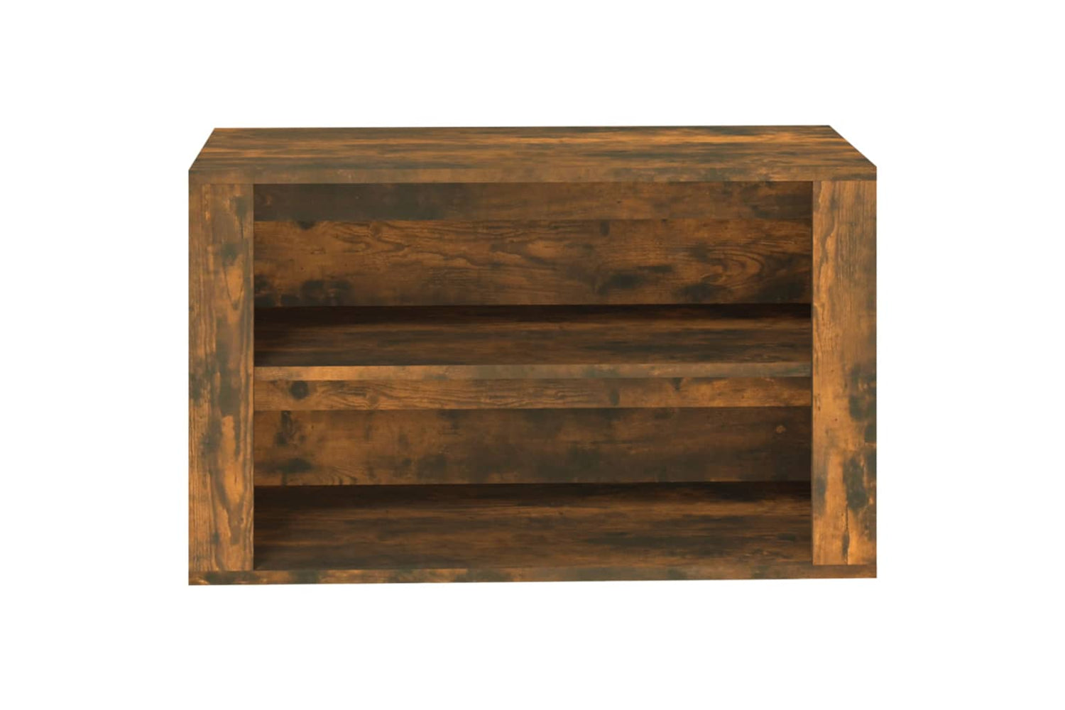 vidaXL 816901 Shoe Rack Smoked Oak 75x35x45cm Engineered Wood-4
