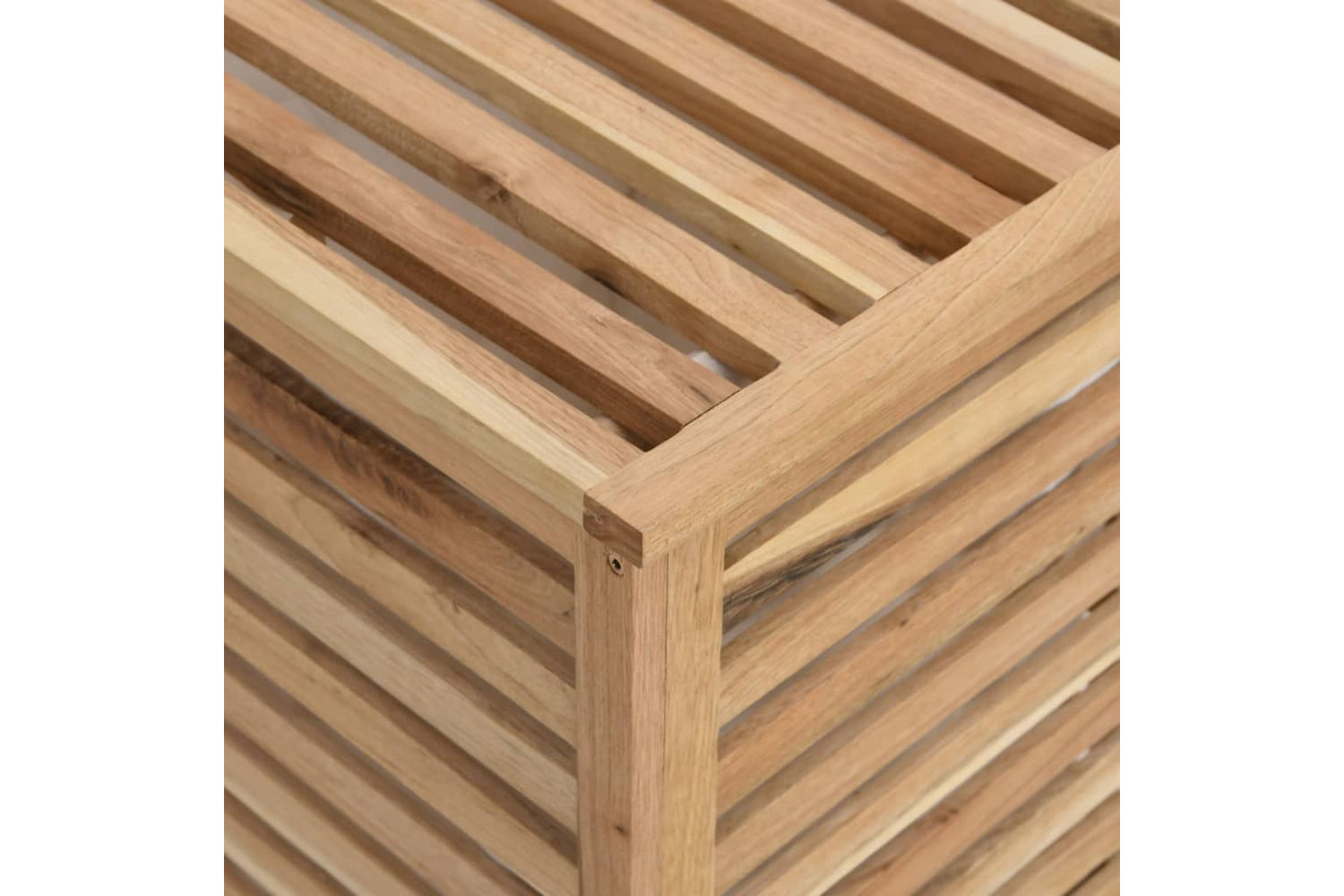 vidaXL Laundry Basket 45x45x65cm Solid Wood Walnut-6