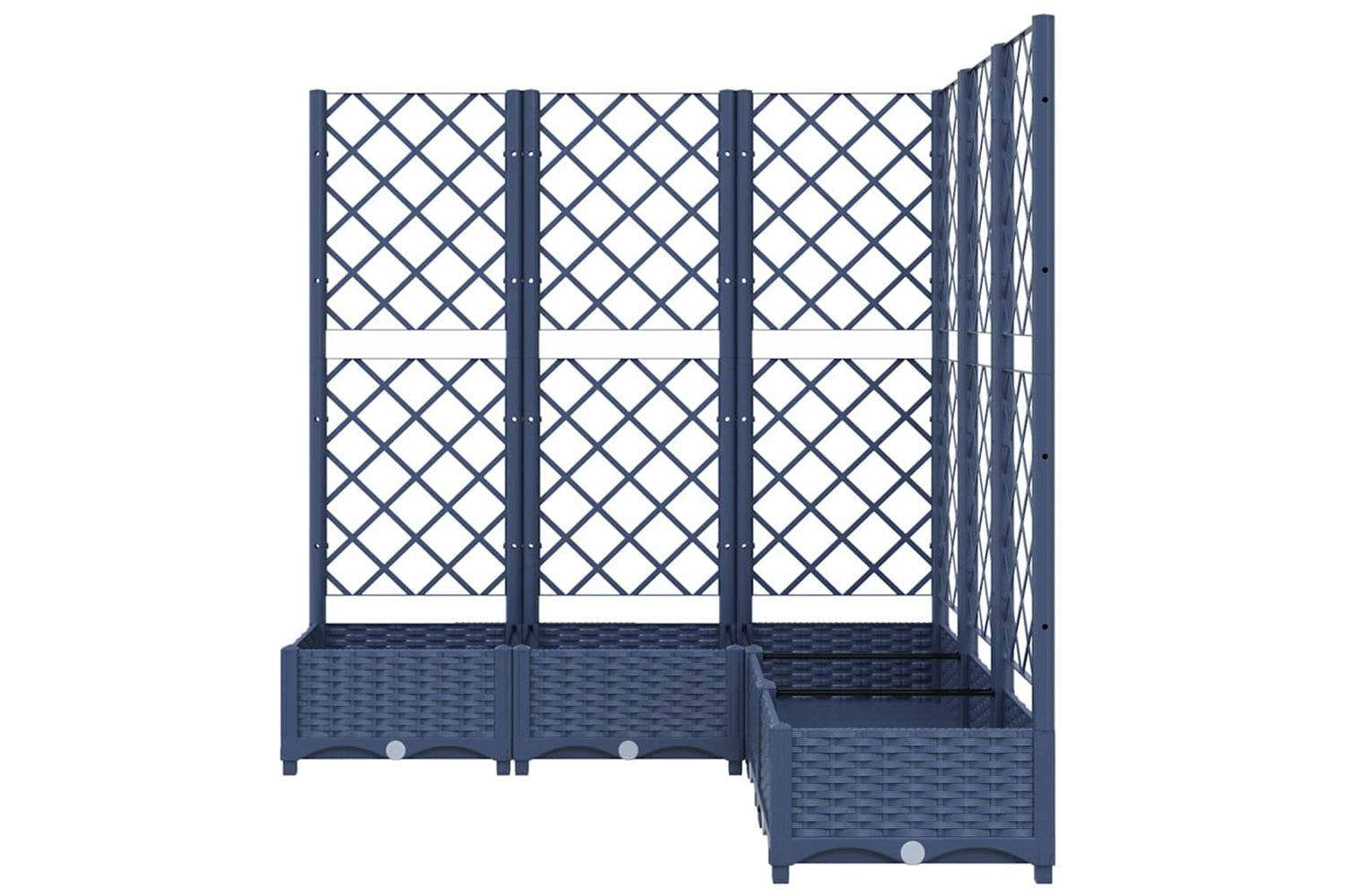 vidaXL Garden Planter With Trellis Dark Grey 120x120x121.5cm Pp-2