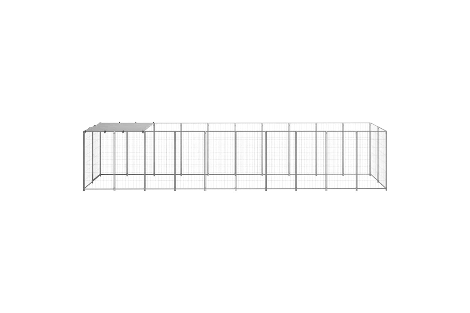 Vidaxl 3082204 Dog Kennel Silver 6.05 M2 Steel-3