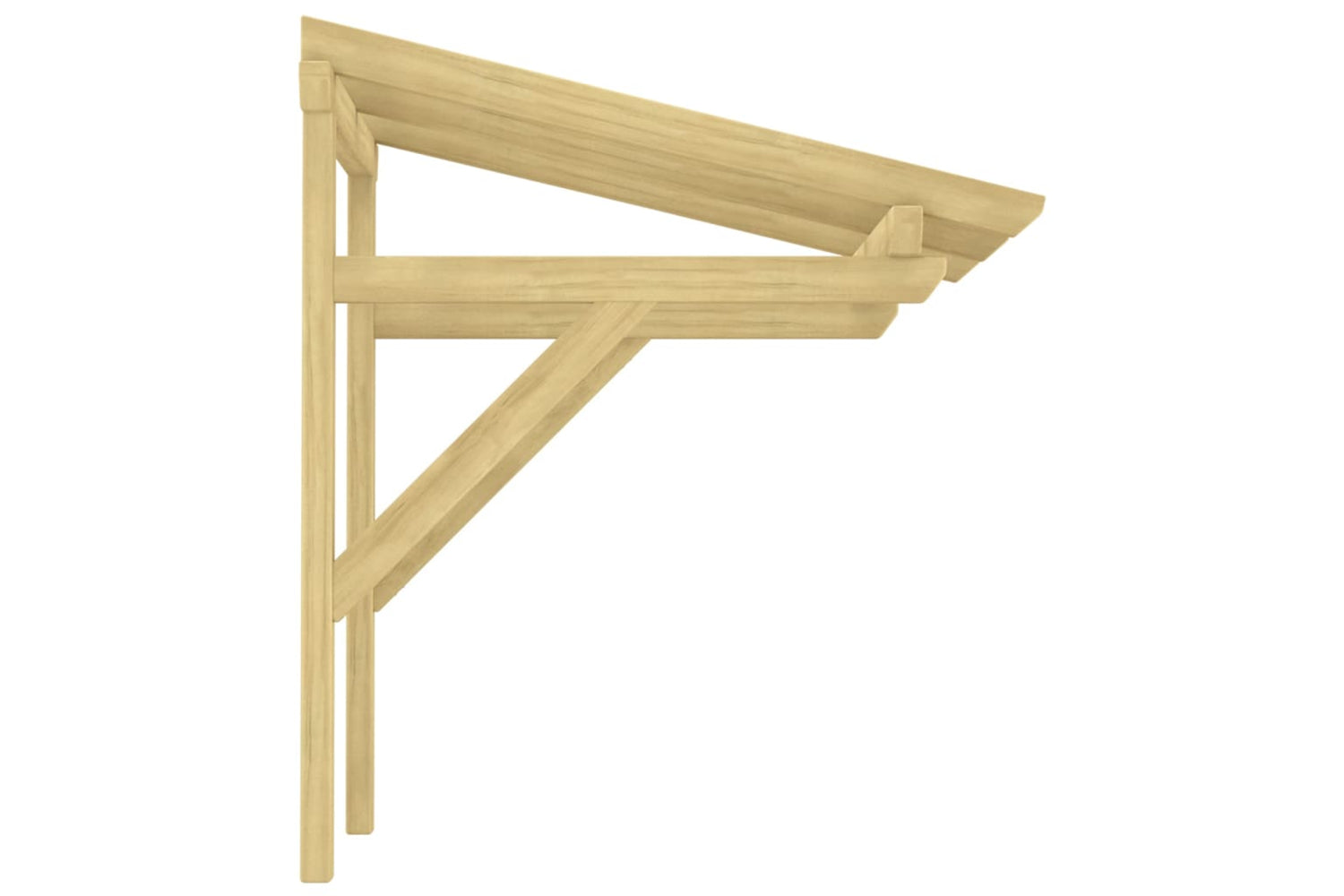 vidaXL 318569 Door Canopy 100x100x100cm Impregnated Solid Wood Pine-3