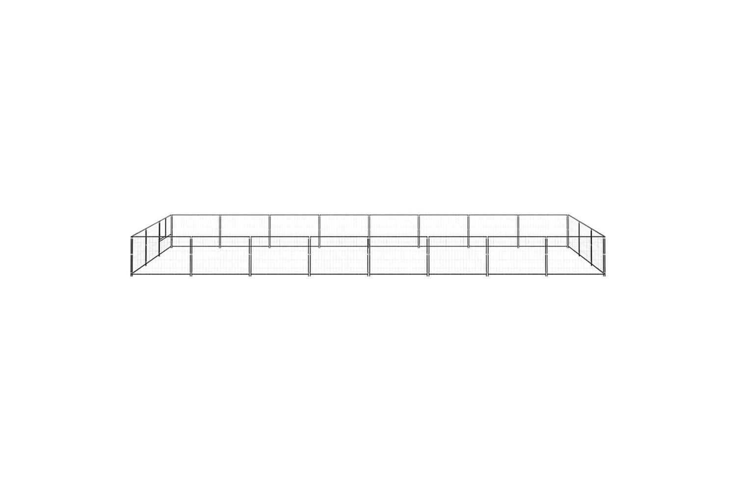 Vidaxl 3082132 Dog Kennel Black 24 M2 Steel-3