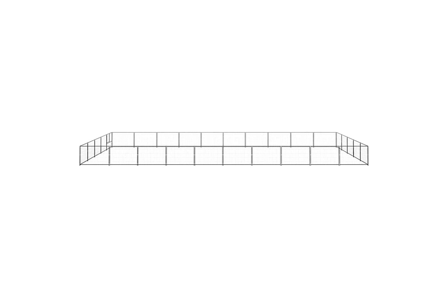 Vidaxl 3082162 Dog Kennel Black 50 M2 Steel-3