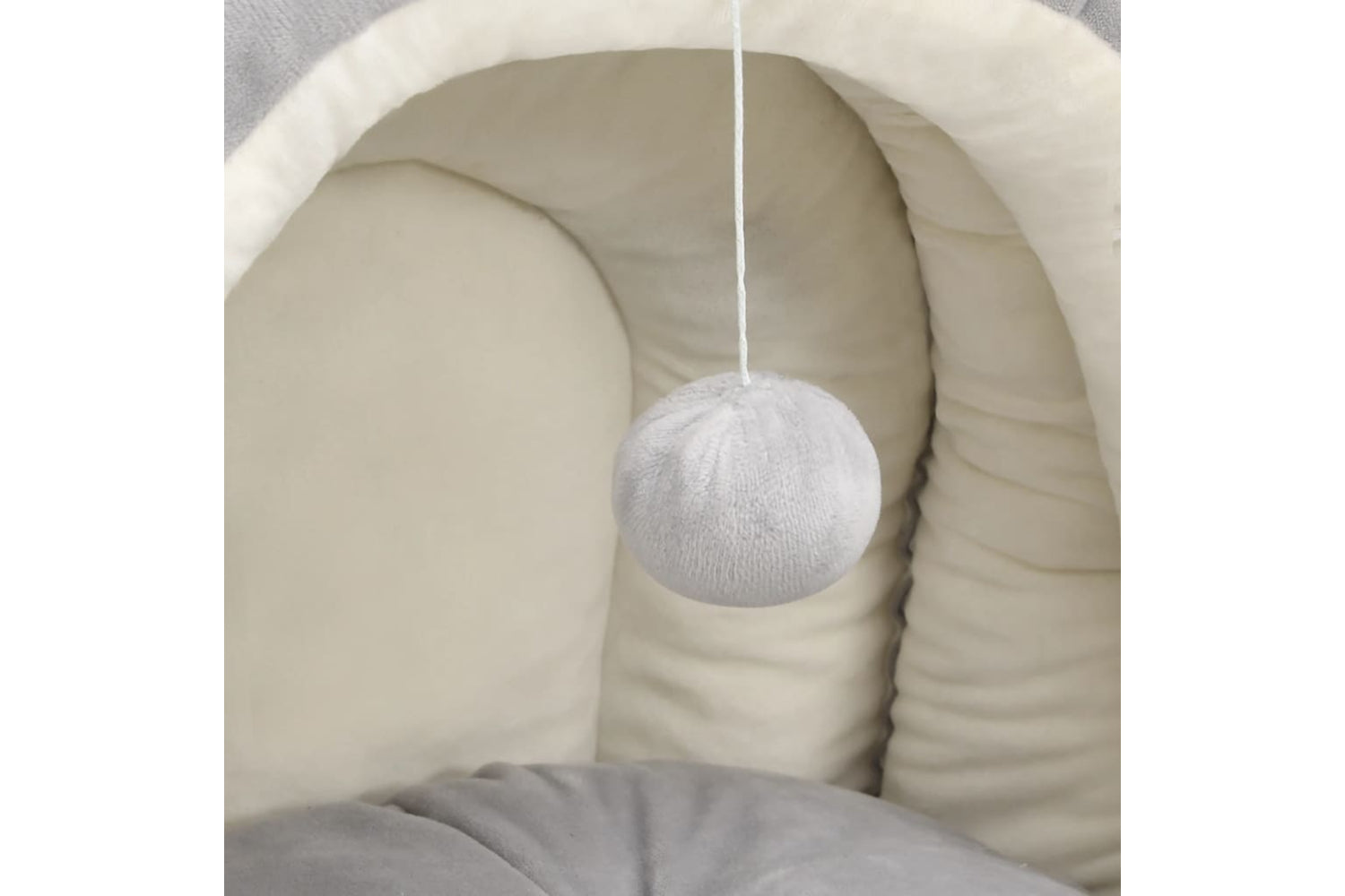 vidaXL 171398 Cat Bed 50x50x45cm Grey And Cream-5